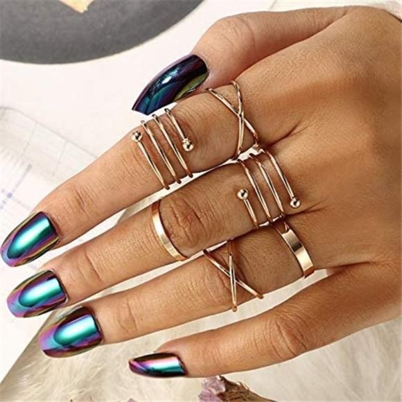 Jewelry - Vintage Knuckle Stacking Rings Set G